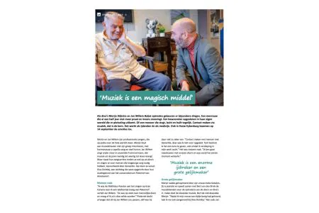 Mediapublicatie Eykenblad: 'Muziek is een magisch middel'